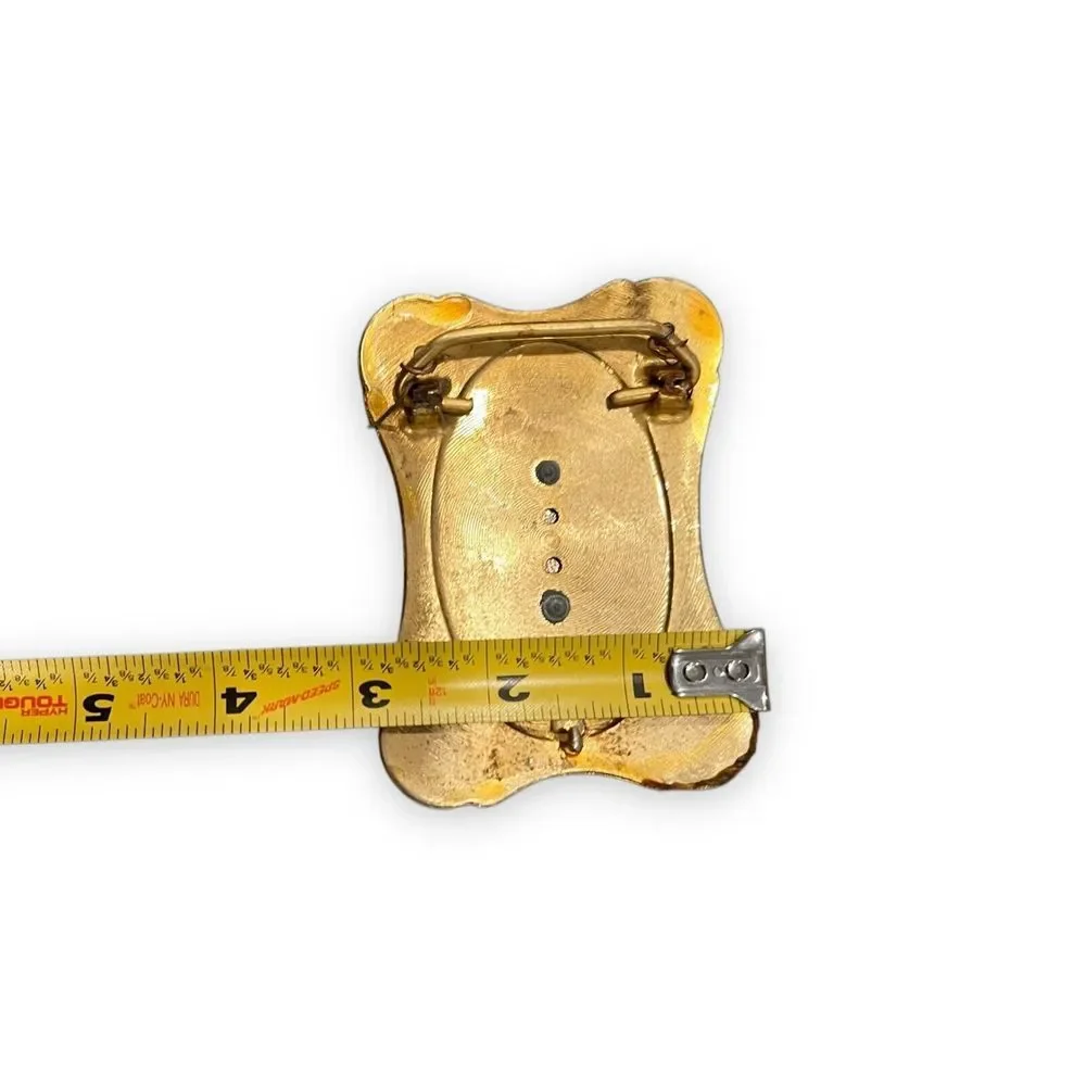 Vintage Truck Belt Buckle‎ Brass Colored Unbranded Lightweight Semi Truck